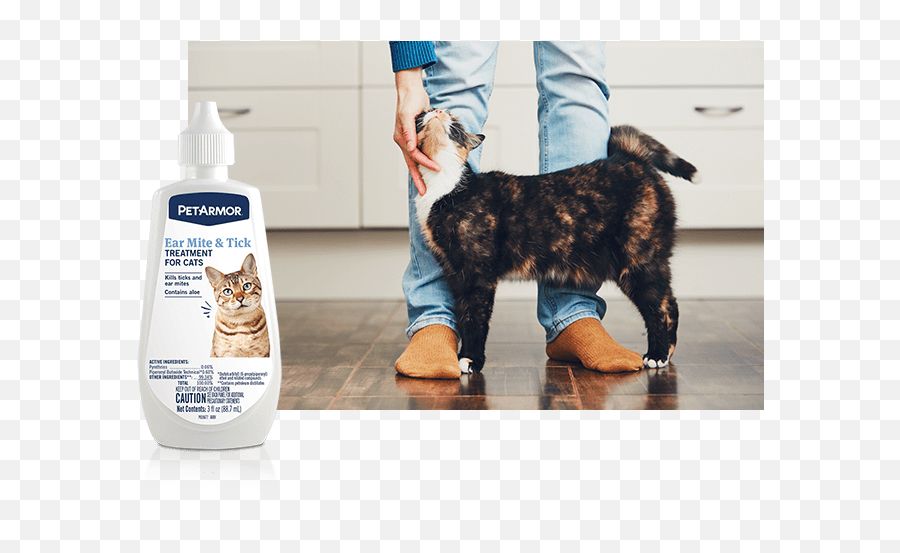 Petarmor Ear Mite And Tick Treatment For Cats Petarmor Emoji,Japan Cat Emotions Ears