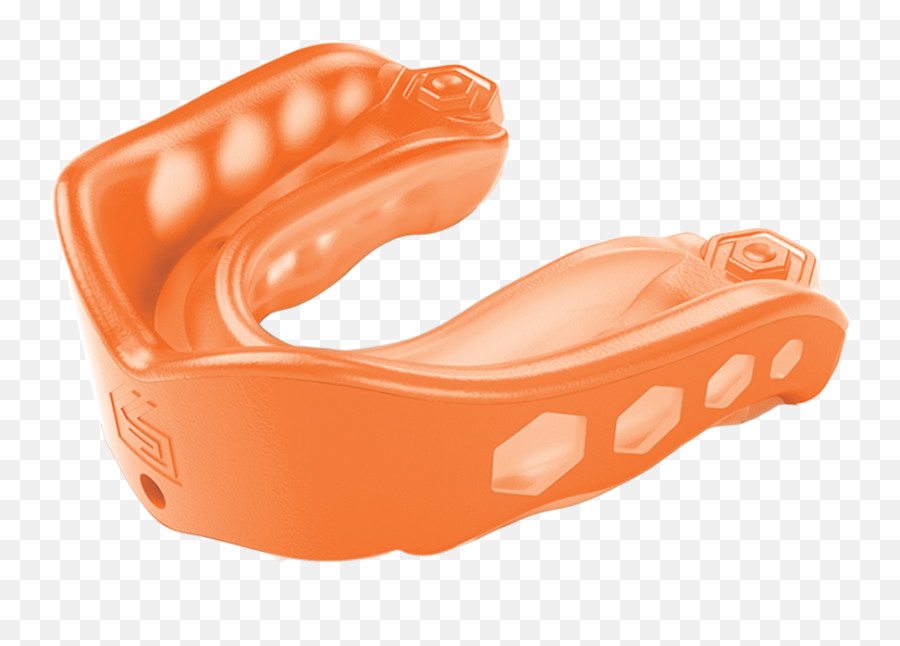 Shock Doctor 6100 Gel Max Mouthguard Youth Active Orange Emoji,Teeth Gritting Emoji No Background