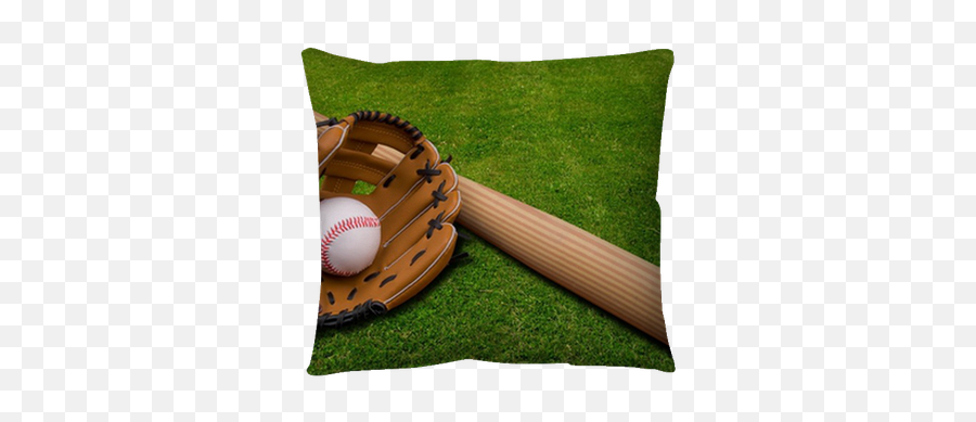 Baseball Bat Ball And Glove Isolated On A Field Of Grass Emoji,Baseball Bat Japanese Emoticon