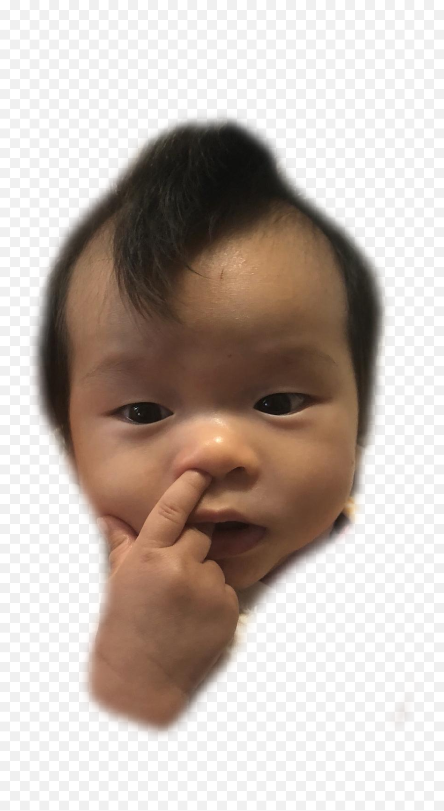 Pick Your Nose Sticker By Dino - Baby Looking Curiously At Things Emoji,Nose Picking Emoji