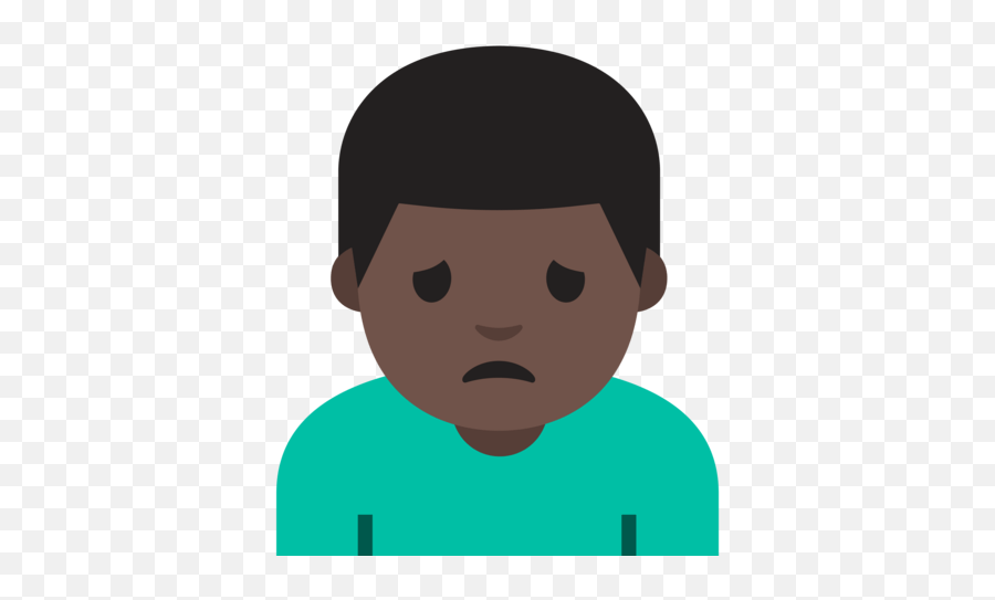 U200dman Frowning With Dark Skin Tone Emoji,Frowning Emoji