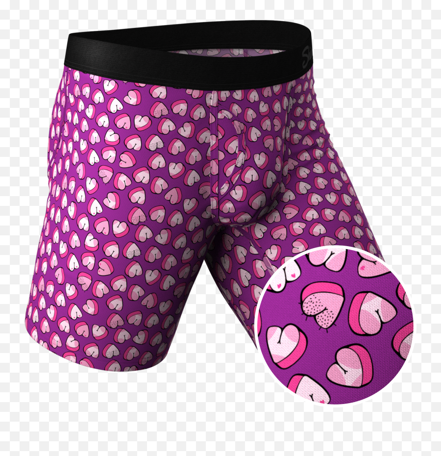 Pizza Hearts Long Leg Ball Hammock Pouch Underwear With Fly Emoji,Bowing Down Emoji Girl