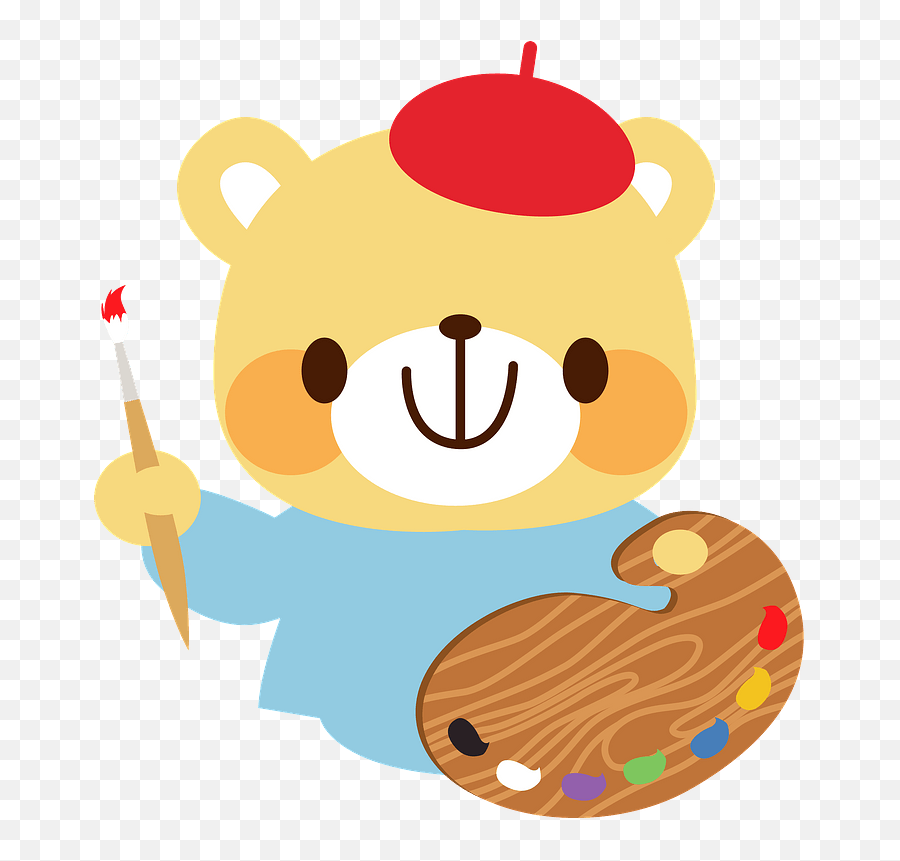 Bear Painter Clipart - Painting Png Download Full Size Emoji,Painter Emoji