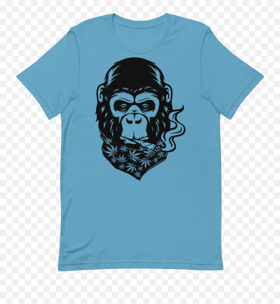 Buy Unisex Gorilla Smoking Dobie W Handkerchief Short - Sleeve Emoji,Gorilla Text Emoji