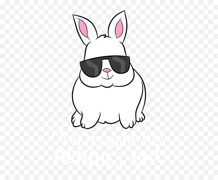 I Just Freaking Love Bunnys Ok Cute Rabbit With Sunglasses Emoji,Freaked Out Emoji Face