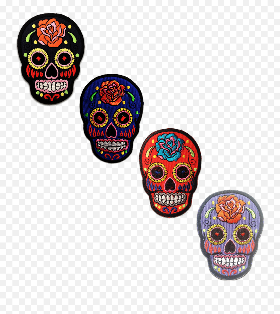 Bundle Skull Skeleton - Iron On Patches Adhesive Emblem Stickers Appliques Size 0 X 0 Inches Catch The Patch Your Store For Patches And Creepy Emoji,Skeleton Emojis