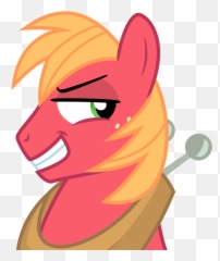 Grin Clipart Smirk - Mlp Big Mac Face Png Download Full Big Mac Mlp Emoji,Smirk Face Emoji