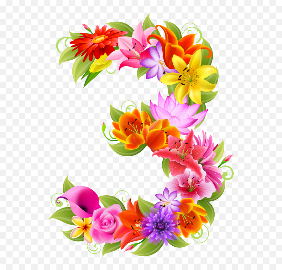 Pin En Garabato - Flower Number 3 Clipart Emoji,Pantsu Emoji