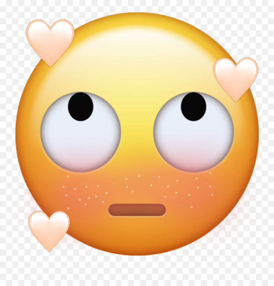 Emoji Blushing Sticker - Happy,Mangle Emoji