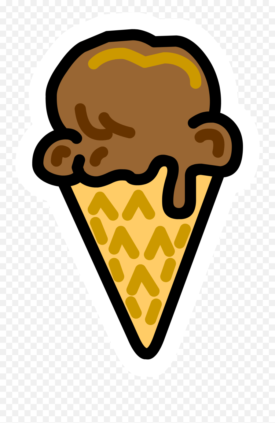 Icecream Cone Pin - Club Penguin Ice Cream Cone Emoji,Ice Cream Cone Emoji