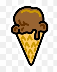 Icecream Cone Pin - Club Penguin Ice Cream Cone Emoji,Ice Cream Cone Emoji