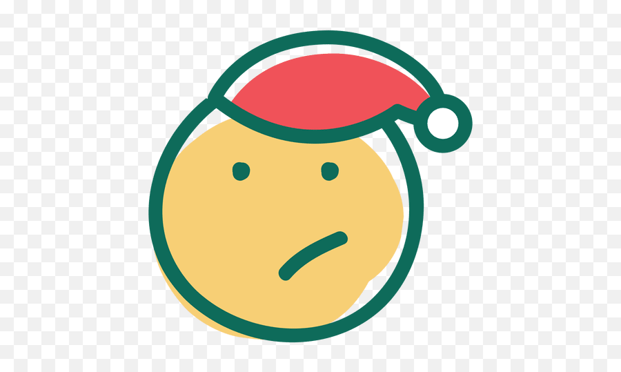 Small Frown Santa Claus Hat Face - Happy Emoji,Frown Emoji