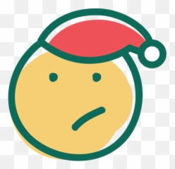 Small Frown Santa Claus Hat Face - Happy Emoji,Frown Emoji