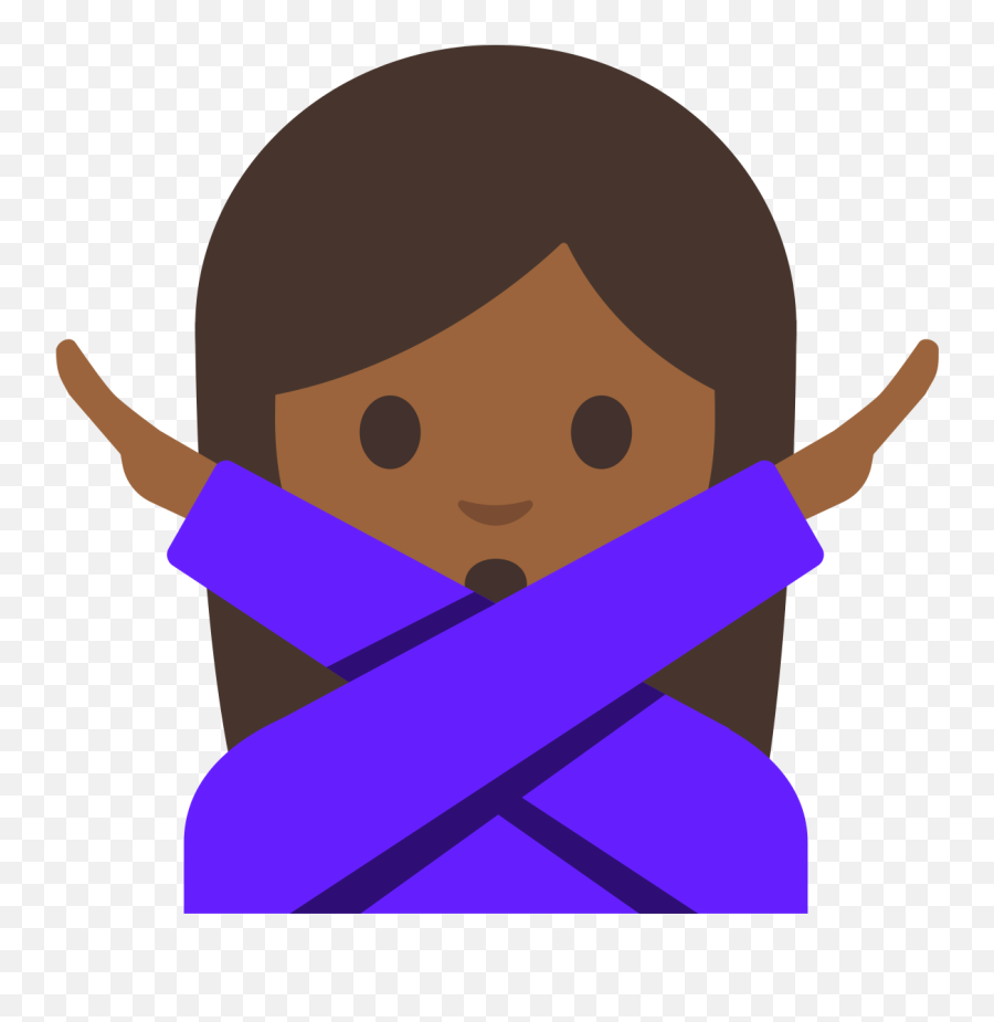 Woman Gesturing No Emoji Clipart - Skin,Girl No Emoji