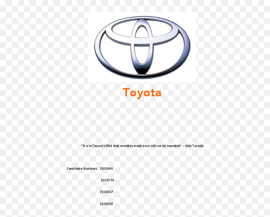 Pdf Brand Audit - Toyota Motor Corporation Japan Syed Toyota Emoji,Toyota Emotion Car