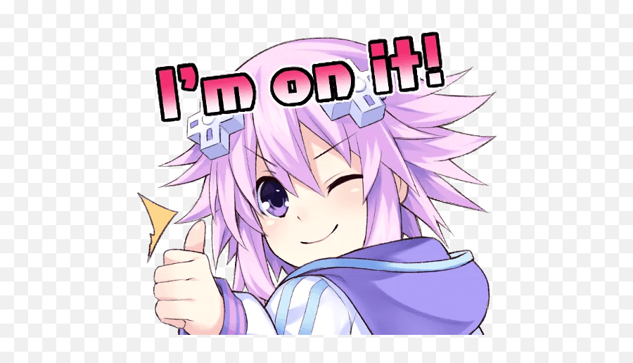 Nep - Neptune Neptunia Stickers Emoji,Nepnep Emoticon