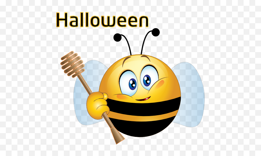 Bee Smiley Emoticon Clipart - Happy Emoji,Bees Emoticon