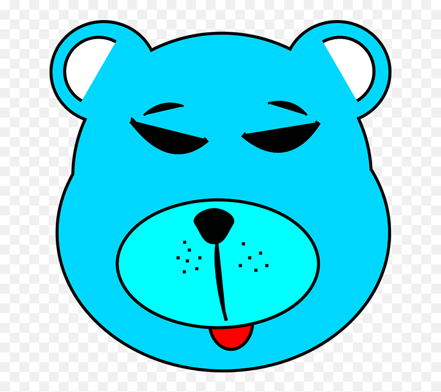 Free Photo Bear Blue Animal Polar Bear Kid Cartoon Teddy - Cartoon Blue Animal Face Emoji,Ice Bear Showing Emotion