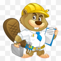 Busy Beaver Cartoon Images - Beaver Emoji,Hairless Beaver Emoticon