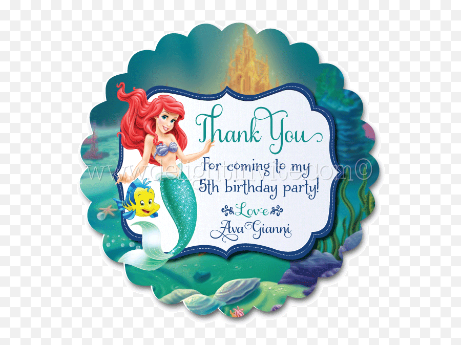 Paper Party Supplies Little Mermaid - Little Mermaid Birthday Tag Emoji,Small Printable Emojis For Birthday Invitations