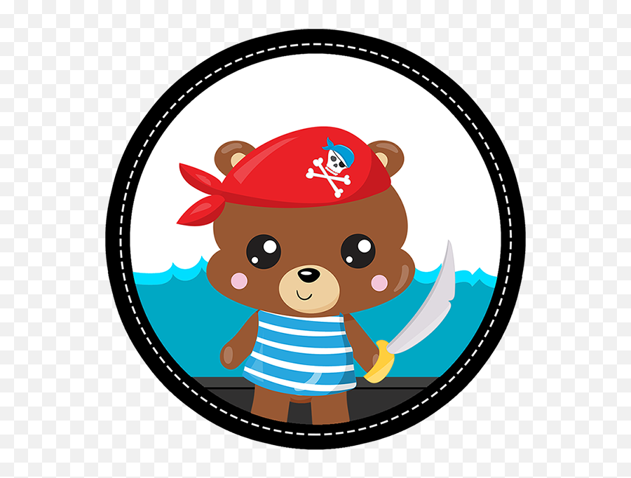 Printable Pirate Ship Cupcake Toppers - Pirate Animals Clipart Emoji,Kawaii Emoticon Dividers