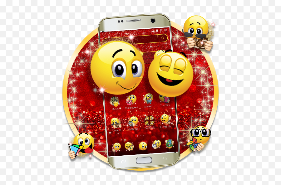 Download Glitter Emoji Cartoon Theme On Pc U0026 Mac With - Smiley,Sparkle Emoji