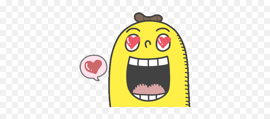 Line Official Stickers - Mr Banana Cute Version Example Happy Emoji,Laughing Emoticon Animated