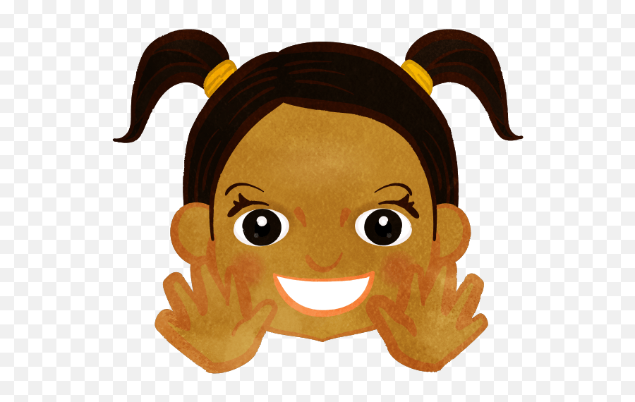 Smiling Twin Tail Girl Waving Her Hand - Cute2u A Free Cute Emoji,Smiley Face Waving Hands Emoji