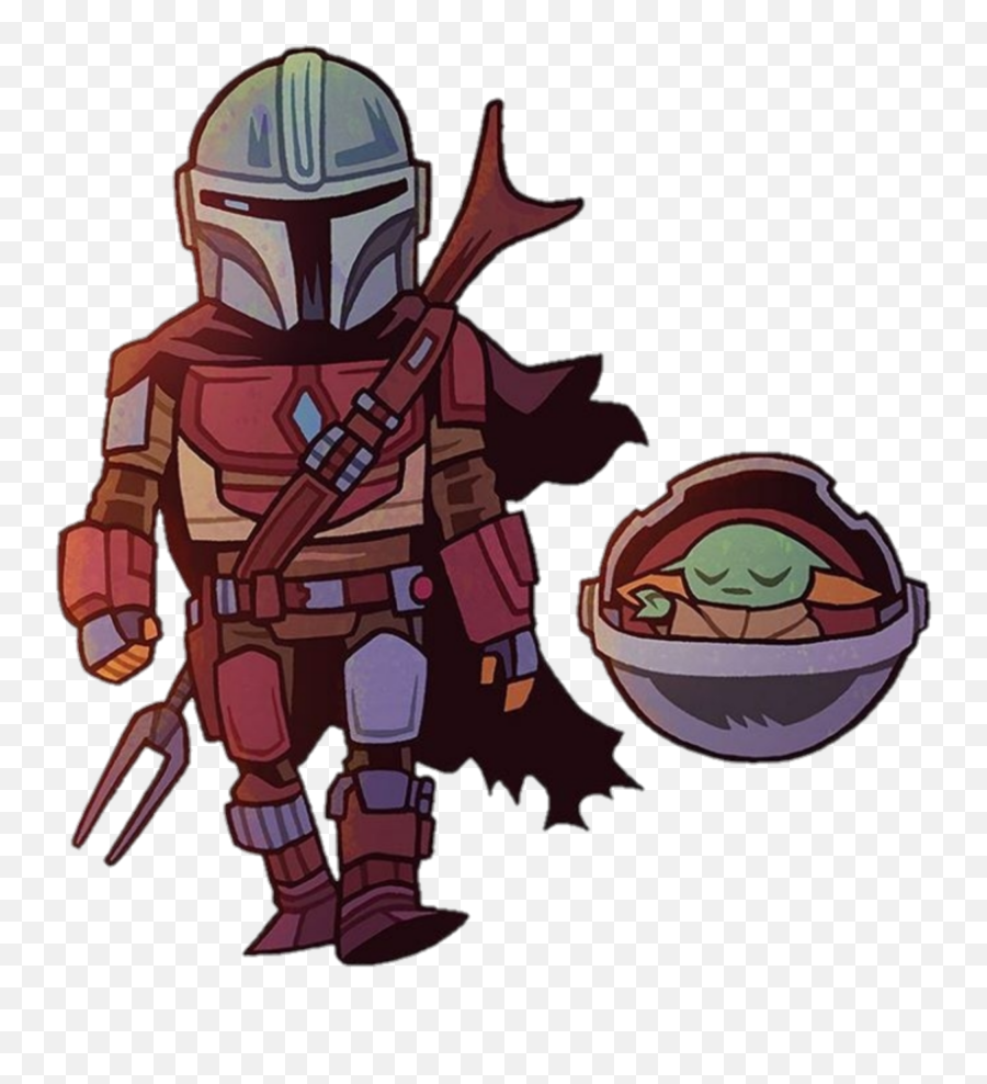 Mandalorian Starwars Sticker - Mandalorian Y Baby Yoda Png Emoji,Mandalorian Emoji