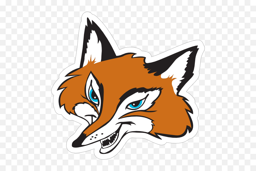 Clever Fox Mascot Sticker - Automotive Decal Emoji,Florida Gator Emoji