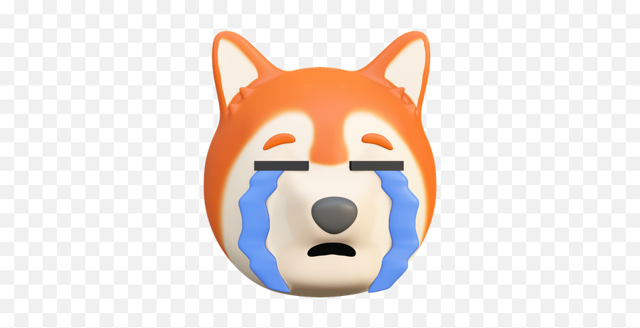 Premium Crying Dog Emoji 3d Illustration Download In Png,Dog Emojis