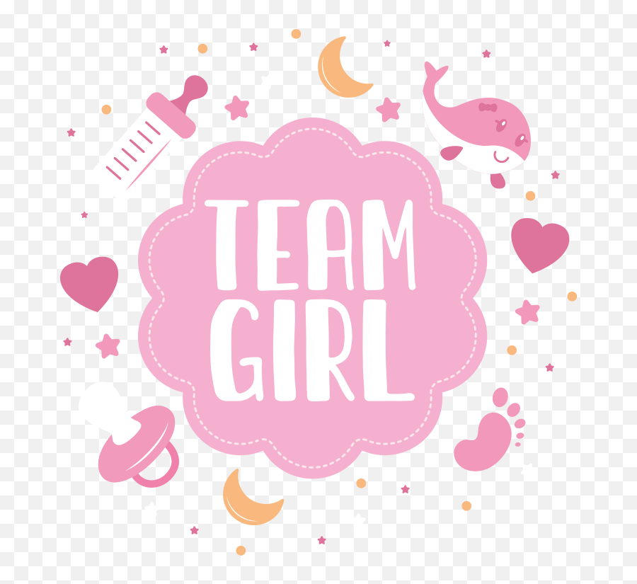 Team Girl Baby Shower Pattern Custom T - Shirt Tenstickers Emoji,Baby Shower Emoji Game