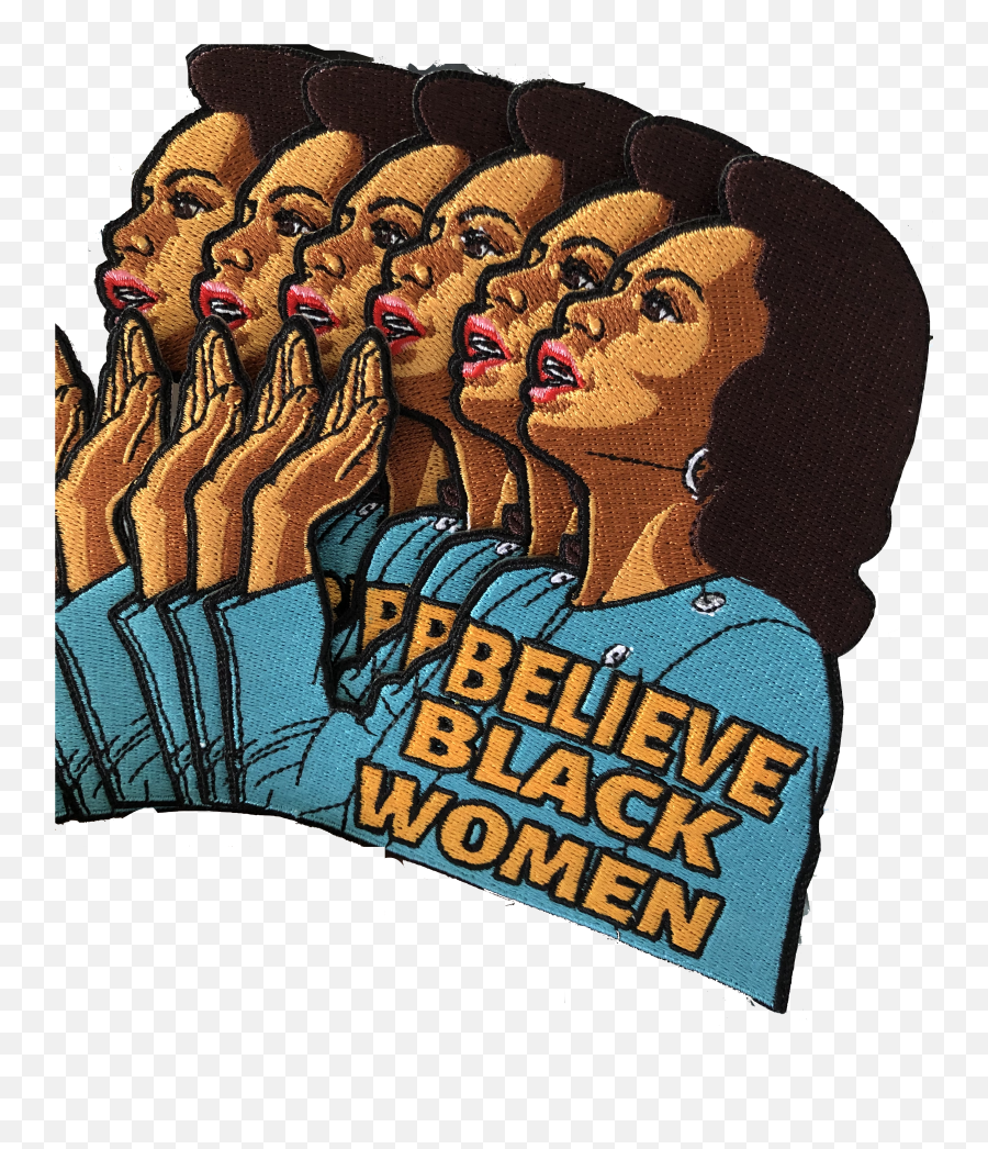 Believe Black Women Patch - Hair Design Emoji,Emoji Iron On Patches