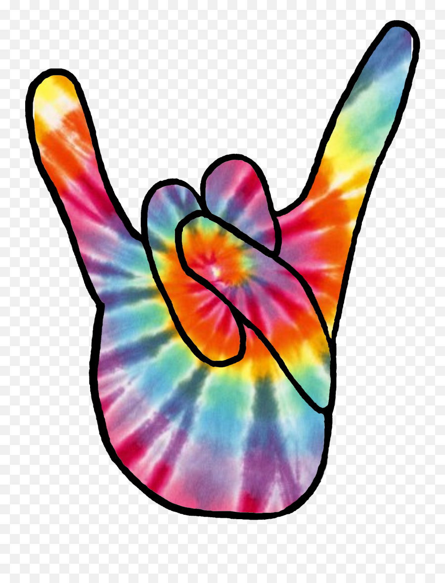 Rock On Tiedye Hand Clipart - Full Size Clipart 562719 Tie Dye Clipart Transparent Emoji,Rock Fist Emoji