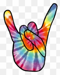 Rock On Tiedye Hand Clipart - Full Size Clipart 562719 Tie Dye Clipart Transparent Emoji,Rock Fist Emoji