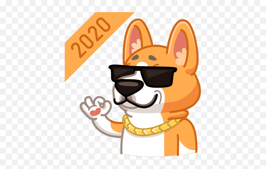 Corgi Dog Stickers Wastickerapps - Happy Emoji,Weiner Dog Emoji