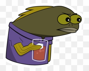 Spongebob Long Neck Fish - Spongebob Look Fish Transparent Emoji,Spongebob Emoji Discord