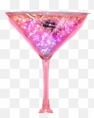 Pink Champaign Sparkle Sticker - Martini Glass Emoji,Champaign Emoji