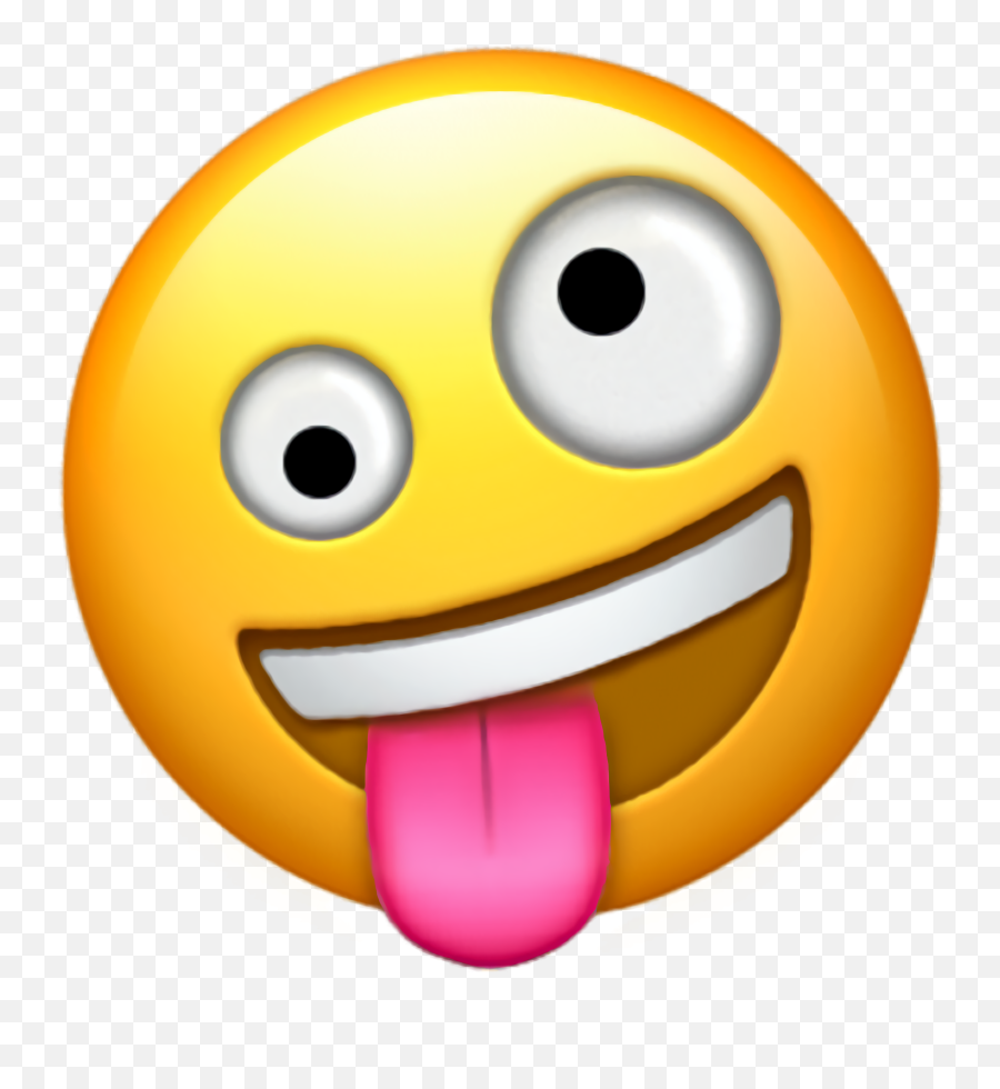 Crazy Silly Emoji - Crazy Face Emoji,Crazy Smile Emoji