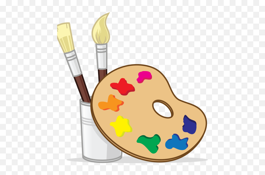 Png Files Clipart - Paints And Paintbrush Clipart Emoji,Paint Pallete Emoji