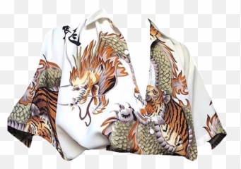 Shirt Top Clothespng Asian Japanese Sticker By Polly - Aesthetic Fancy Outfits Male Emoji,Tiger Emoji Shirt