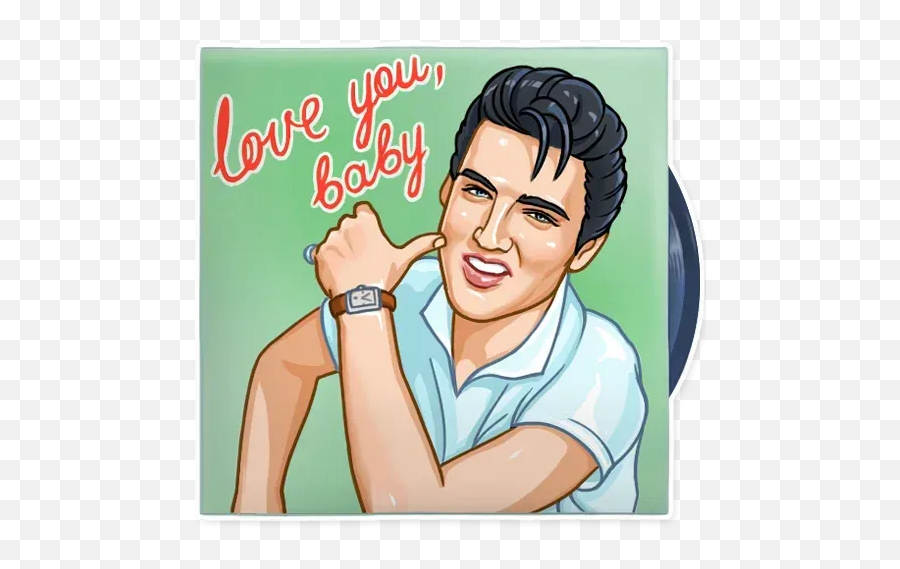 Elvis Presley Whatsapp Stickers - Stickers Cloud Sticker De Elvis Presley Emoji,Elvis Presley Emoticon