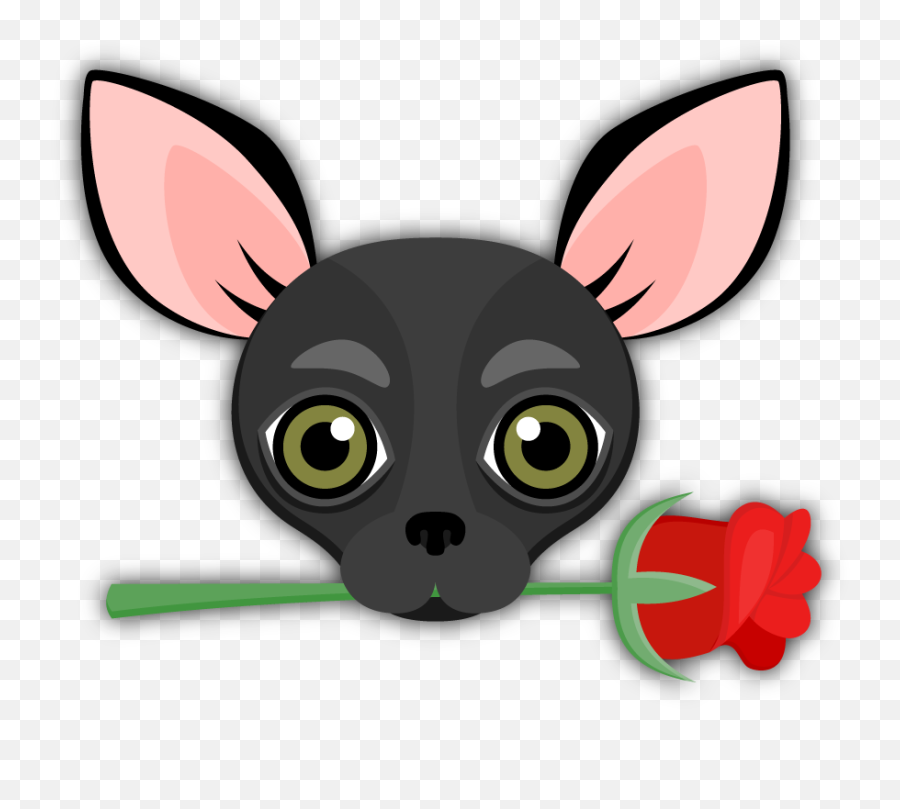 Download Black Chihuahua Emoji Stickers - Chihuahua Emoji,Imessage Emoji