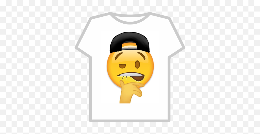 Emoji Biting Lip - Roblox T Shirt Roblox Emoji,\[t]/ Emoticon