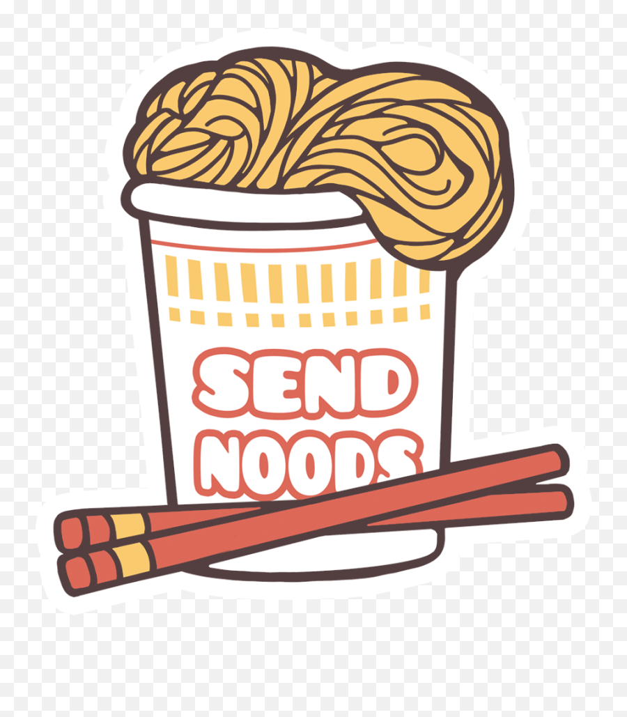 Send Noods 3x3 Inches 2 Stickers For Hydroflask Laptop - Language Emoji,Fairly Oddparents Emotion Commotion