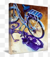 Original Oil Painting - Bike Painting Abstract Emoji,Emotion In Trees Paintings
