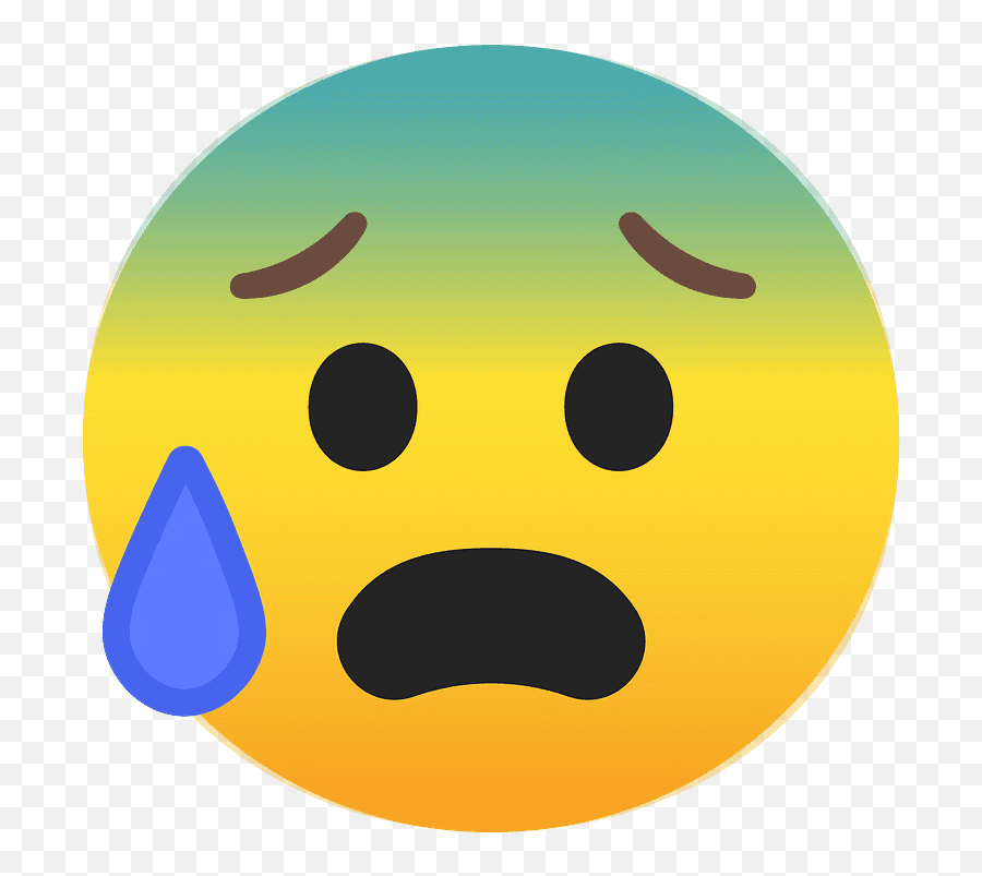 Anxious Face With Sweat Emoji - Emoji,Nervous Emoji