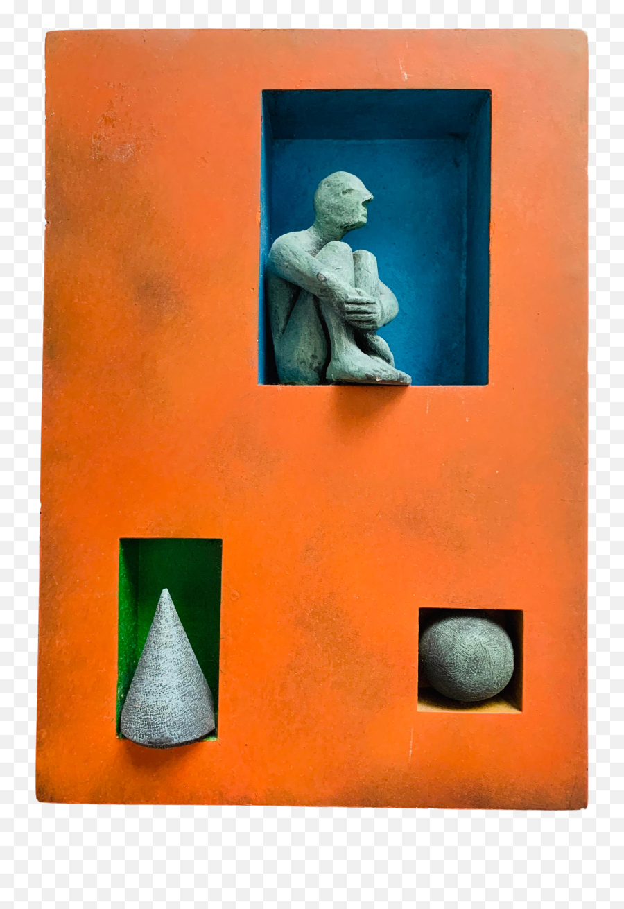 Alberto Spinetti Mixed Media Sculpture - Statue Emoji,Roman Sculpture With Human Emotion