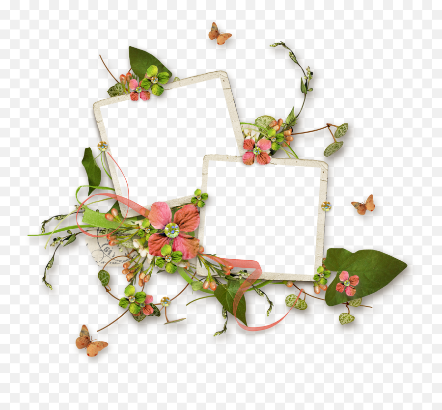 Flores Frame Png Hd Hubpng Es - Picture Frame Emoji,Flores Emojis Png