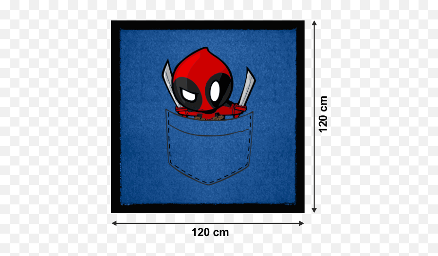 Personalised Printed Doormat 120 X 120 Cm With Printing Deadpool - Doormat Emoji,Deadpool Emoticon Facebook